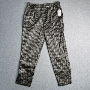Anthropologie Larkin Jacquard Tapered Pants Women's Medium (30/34) Gold NWT